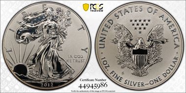 2012-S $1 Silver Eagle Rev PR  75th Anniversary SF Mint Set PR69