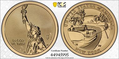 2021-S $1 American Innovation NY Rev PR  Erie Canal PR70