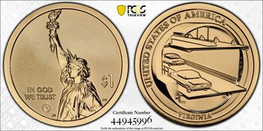 2021-S $1 American Innovation VA Rev PR CBBT PR69