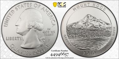 2010-P 25C Mount Hood NP 5 oz Silver SP68