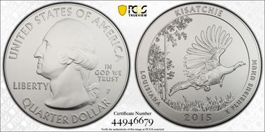 2015-P 25C Kisatchie NP 5 oz Silver SP70