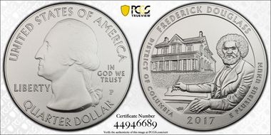 2017-P 25C Frederick Douglass NP 5 oz Silver SP70