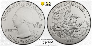 2017-P 25C George Rogers Clark NP 5 oz Silver SP70