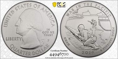 2019-P 25C War in the Pacific NP 5 oz Silver SP70