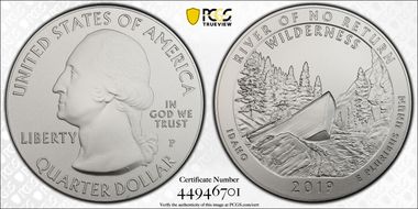 2019-P 25C Frank Church River of No Return NP 5 oz Silver SP69