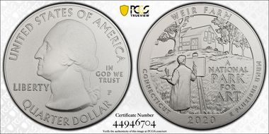 2020-P 25C Weir Farm NP 5 oz Silver SP70
