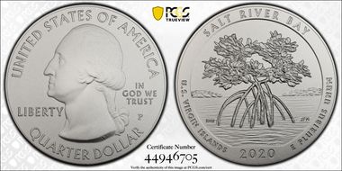 2020-P 25C Salt River Bay NP 5 oz Silver SP70