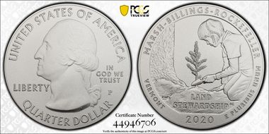 2020-P 25C Marsh-Billings-Rockefeller NP 5 oz Silver SP70