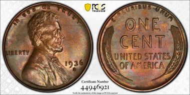 1936-S 1C MS65BN