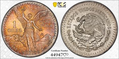 1983-Mo Onza Libertad Ag MS68