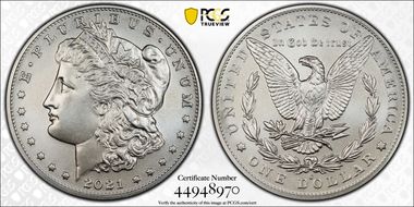 2021-O Privy $1 Morgan Dollar 100th Anniversary MS69