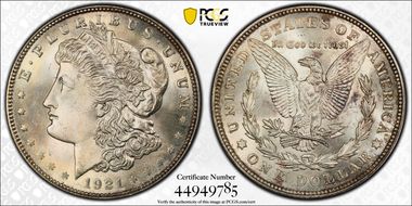 1921 $1 Morgan MS66