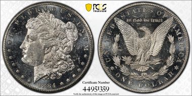 1884-CC $1 MS62DMPL