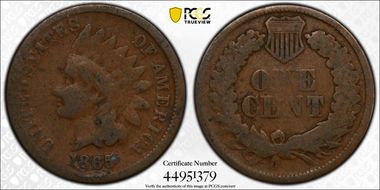 1865 1C Fancy 5 AG3BN