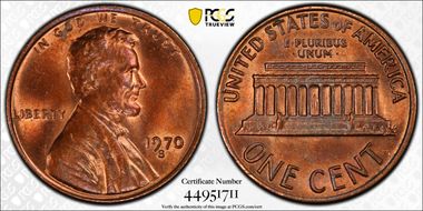 1970-S 1C Large Date MS63RB