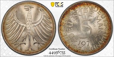 1974-F 5 Mk Regular Issue J-387 MS66