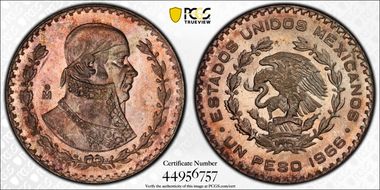 1966-Mo Peso KM-459 MS66