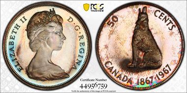 1967 50C Medal Alignment PR66CAM