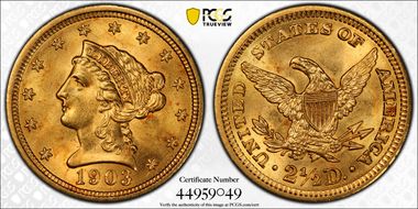 1903 $2.50 MS63