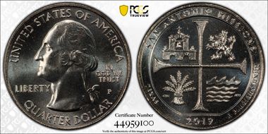 2019-P 25C San Antonio Missions NP MS66