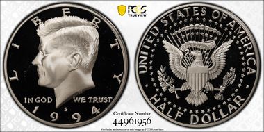 1994-S 50C Silver PR70DCAM