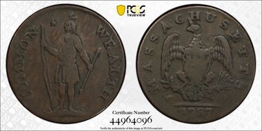 1787 Cent Massachusetts, Horn F12BN
