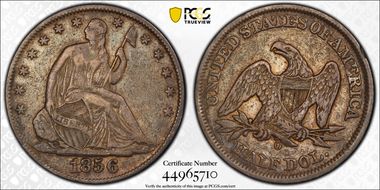 1856-O 50C WB-9 Large O, RPD FS-301 VF30