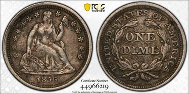 1856 10C Small Date N1