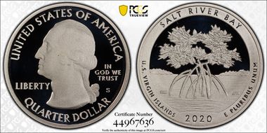 2020-S 25C Salt River Bay NP -Silver Limited Edition Proof Set PR69DCAM