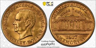 1917 G$1 McKinley MS63