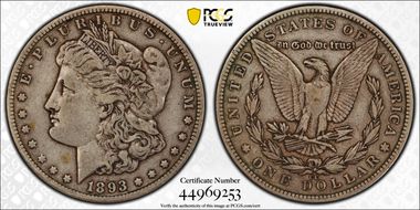 1893-CC $1 VF35