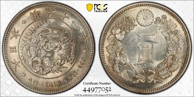 (1878) M11 1 Yen Shallow Veins JNDA 01-10 MS62+