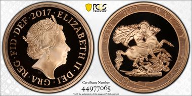 2017 £5 S-SE15 St. George PR70DCAM