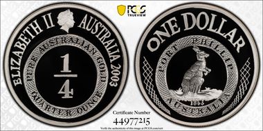 2003 $1 Port Phillip Pattern PR70DCAM