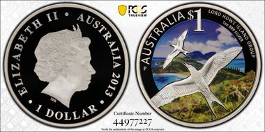 2013-P $1 Lord Howe Isl Seabirds PR70DCAM