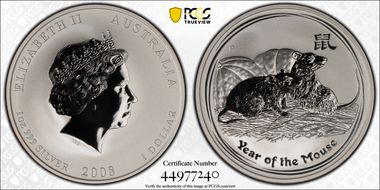2008-P $1 Year of the Mouse Ag MS69