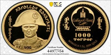 2021 1000 T Napoleon 200th Ann. Au PR70DCAM