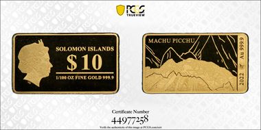 2022 $10 Machu Picchu Mysteries of the World PR69DCAM