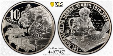 2016 € 10 Verdun the Sacred Way PR70DCAM