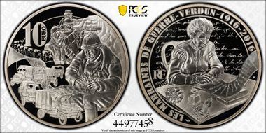 2016 € 10 Verdun the Sacred Way PR70DCAM