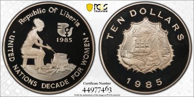 1985 $10 Decade for Women PR68DCAM