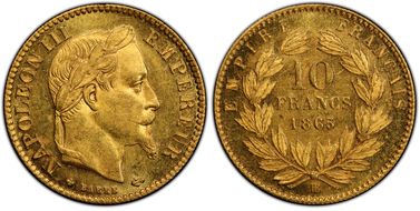 1865-BB 10 Fr Gad-1015 MS63