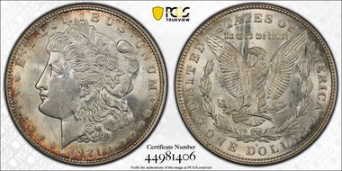 1921-D $1 MS65