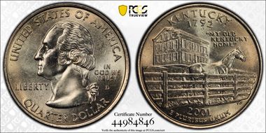 2001-D 25C Kentucky MS65