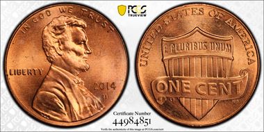 2014-D 1C Shield MS63RD