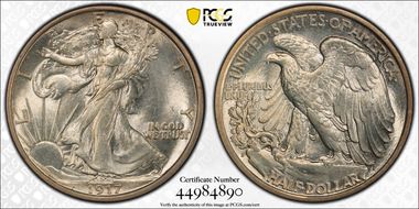 1917-S 50C Reverse MS63