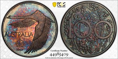 1967 $1 X-M2 Reeded Edge MS66