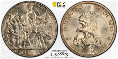 1913 3 Mk 100 Years J-110 MS65