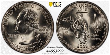 2003-P 25C Illinois MS65