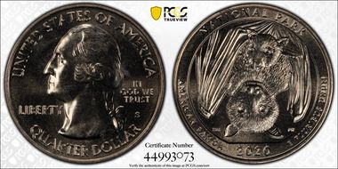 2020-S 25C American Samoa NP MS65